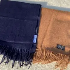 美品　カシミヤ　紳士マフラー 婦人マフラー