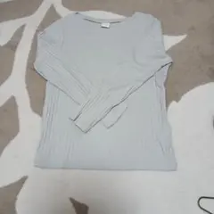 リブ編み 長袖トップス　M