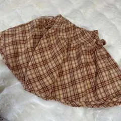 チェック柄フレアスカート　メゾピアノ　サイズ120