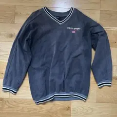 polo sport ポロスポーツ　スウェット　Vネック　黒　L