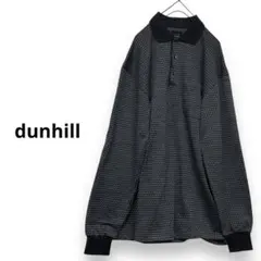 dunhill ウールポロシャツ　イタリア製　バーズアイ　総柄