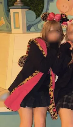ディズニーミニーちゃんヒョウ柄マフラー