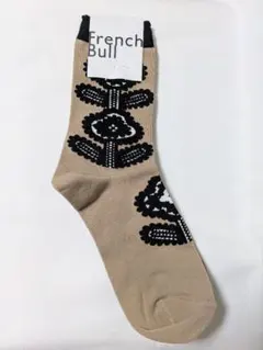 French Bull ソックス　ギザ花柄・ベージュ