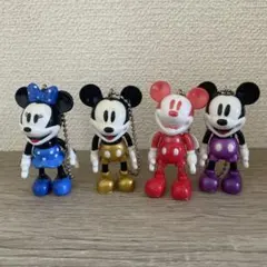 ディズニー 平成レトロ ミッキー＆ミニー キーホルダー 4点セット