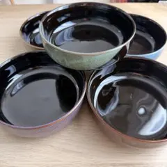無印良品　小鉢　陶器　茶　黒　h5cm✕φ13cm　各2個 無印良品 小鉢 陶器 茶 黒 h5cm✕φ13cm 各2個 - メルカリ