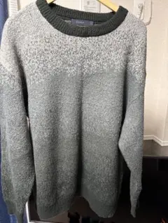 RAGEBLUE グレー・ブラック ニットセーター L