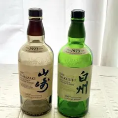 山崎1923 & 白州1973 シングルモルトウイスキーペア サントリー 白州 NV 1973 箱付の通販【moment】