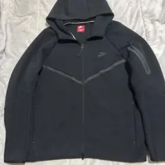 【美品】 NIKE テックフリース ジップパーカー ブラック