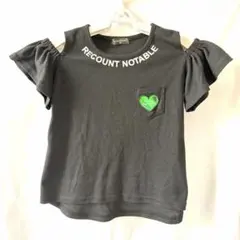 肩空き　ブラック Tシャツ 130