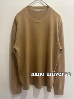 nano universe ナノユニバース リブネックニットセーター 長袖ニット