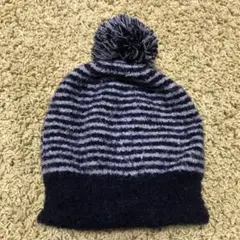 無印良品　ストライプ　キッズ　ニット帽（50〜54cm）
