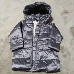 babyGap グレー　サテン　中綿 ダウンコート 100cm