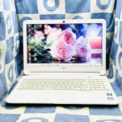 爆速SSD512GB☆i5☆人気白ノートパソコン♪ブルーレイ&カメラ！Win11