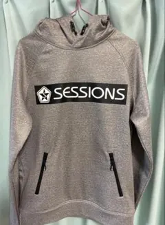 SESSIONS フード付きスノーボードウェア グレー