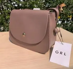GRL グレイル ラウンドフラップショルダーバッグ