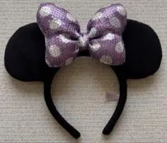 ミニー　カチューシャ　紫
