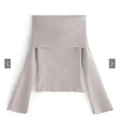 GRL オフショルダーフレアスリーブニット