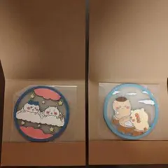 ちいかわ クリアラバーコースター くりまんじゅう シーサー、ちいかわ ハチワレ