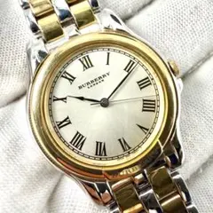 稼働 美品 バーバリー 腕時計 メンズ クオーツ コンビ 5530-F52321