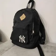 NYロゴ刺繍 黒リュックキッズ男の子保育園幼稚園登園遠足
