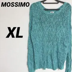 MOSSIMO アクアブルー レース編みニット 【XL】大きいサイズ
