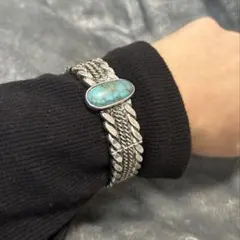 ヴィンテージ ターコイズ インディアンジュエリー バックル ブレスレット