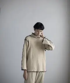 &her パイピングニット