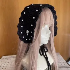 ヘッドドレス　イヤーマフ　ハンドメイド ハロウィン　ウィッシュコア