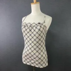 BURBERRY ノバチェック クロス キャミソール 38 ベージュ - メルカリ