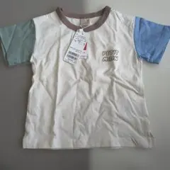 新品タグ付き　PETIT MAIN　バイカラー Tシャツ 100