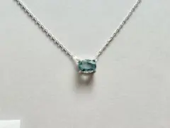 大粒　フローライト　オーバル　ネックレス　silver925