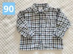 bebe チェック柄長袖シャツ 90