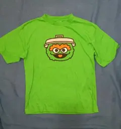 セサミストリート　Tシャツ　オスカー　フリーサイズ　グリーン
