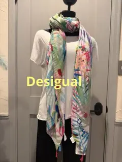 Desigual デシグアル 大判ストール フリンジありのサムネイル