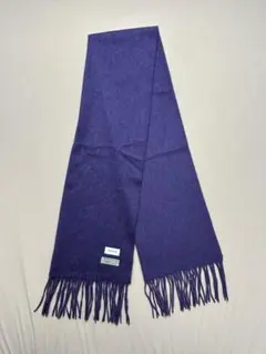 ギラロッシュ カシミヤ100フリンジ付きマフラー紫色 45x154cm