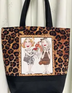 Loralie Harris パッチワークトートバッグタイガーゼブラ柄1201