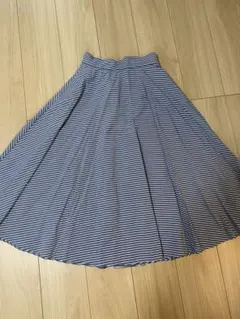 UNIQLO ユニクロ　サーキュラースカート　ストライプ柄