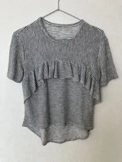 ZARAストライプ フリル Tシャツ