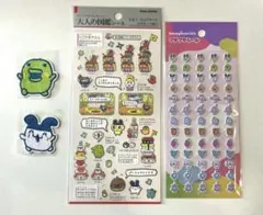 たまごっち 大人の図鑑 おみせっち ②プチプチシール 4枚セット　ワッペン