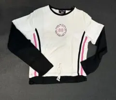 カジュアル　長袖　Tシャツ Sサイズ　　ストライプ　　英文字