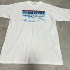 古着　クリスタルガイザー　Tシャツ 白　ホワイト　フリーサイズ