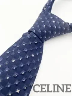 紗*良様 CELINE ネイビー 幾何学模様 ネクタイ
