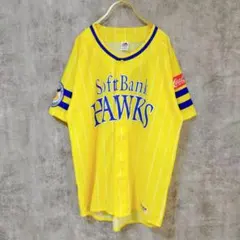 【美品】Majestic マジェスティック ユニフォームソフトバンクホークス L