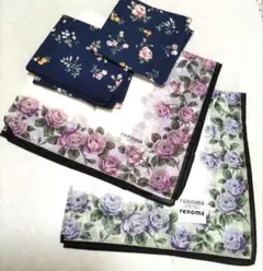 renoma 薔薇柄ハンカチセット