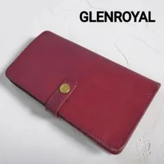 GLENROYAL　グレンロイヤル　ブライドルレザー　長財布　赤茶のサムネイル