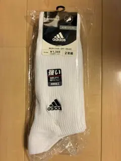 adidas メンズソックス 2足組 ホワイト