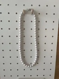 【マグネット留め具】ホワイトパール風ネックレス