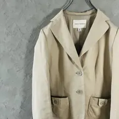 BANANA REPUBLIC テーラードジャケット　無地　ベージュ　LO18