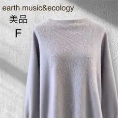 earthmusic&ecology シャギー ニットセーター F ライトグレー