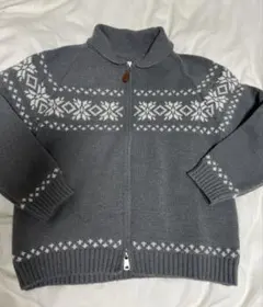 ノルディック柄ダブルジップパーカー　ニット　nugu h&m sollon ザラ